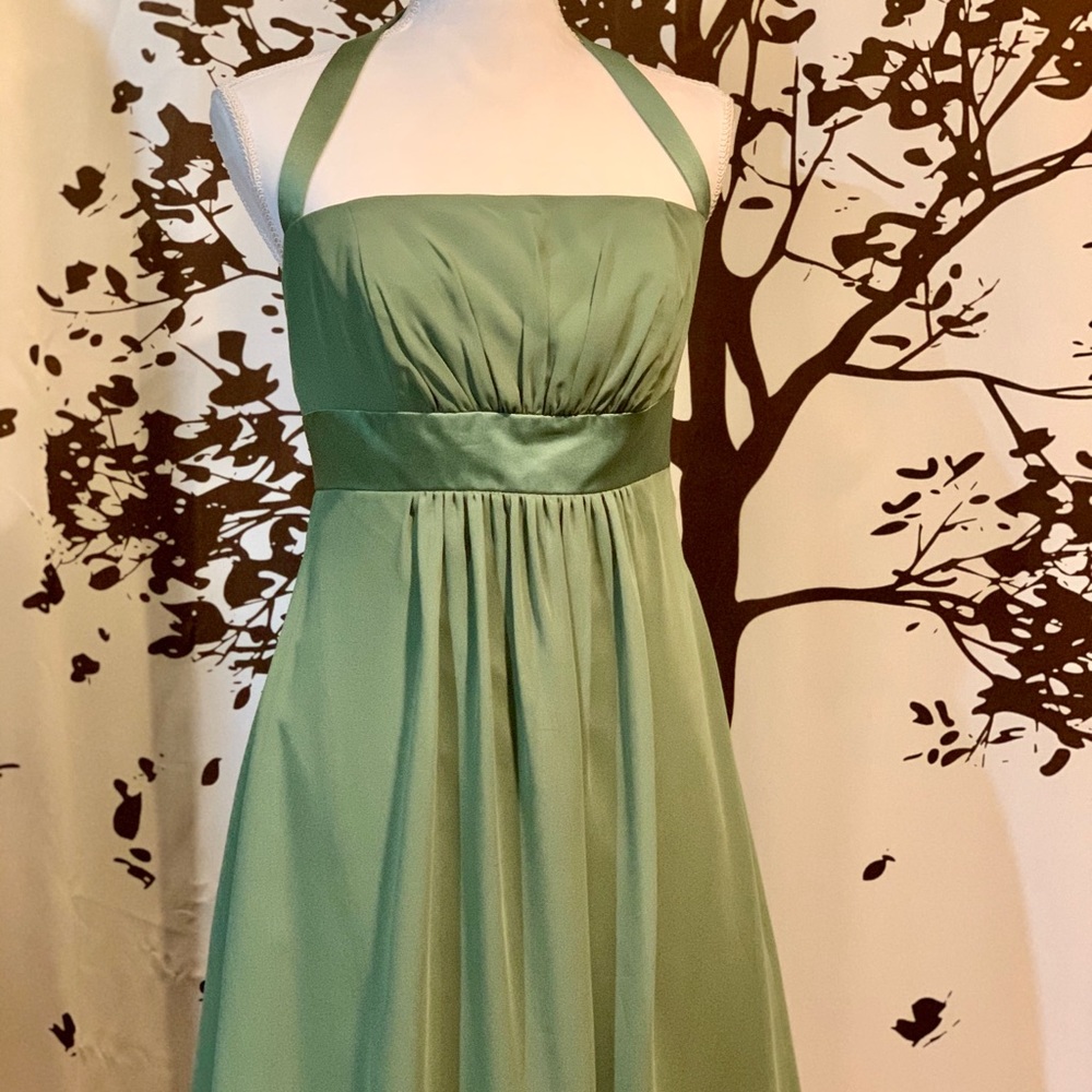 Green Vintage Chiffon Alfred Angelo Cocktail Dress